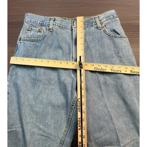 Levi's 505 Jeans Mens 31x34 Blue Cotton Denim Straight Workwear Faded Classic - Picture 4 of 9